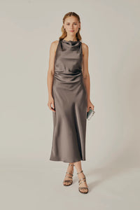 Deluc Acer Midi Dress- Grey