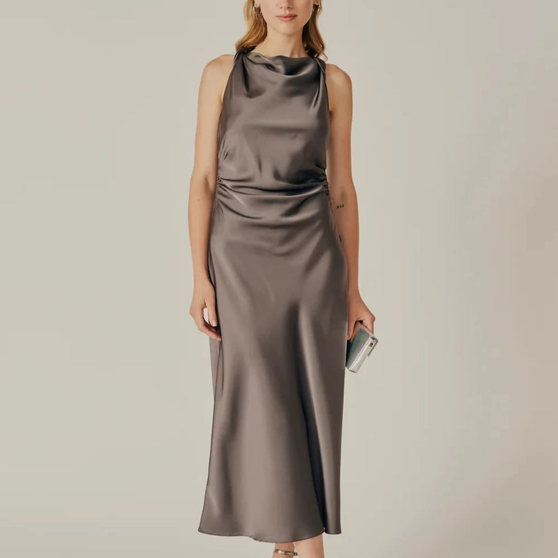 Deluc Acer Midi Dress- Grey