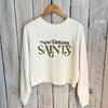 NO Saints "O" Fdl Cropped Sweatshirt- White
