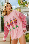 Nuts About Christmas Sweater- pink