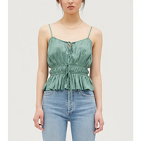 Grade & Gather Pleated Tank- Lagoon