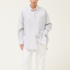 Willow Oversized Stripe Shirt- Chambray