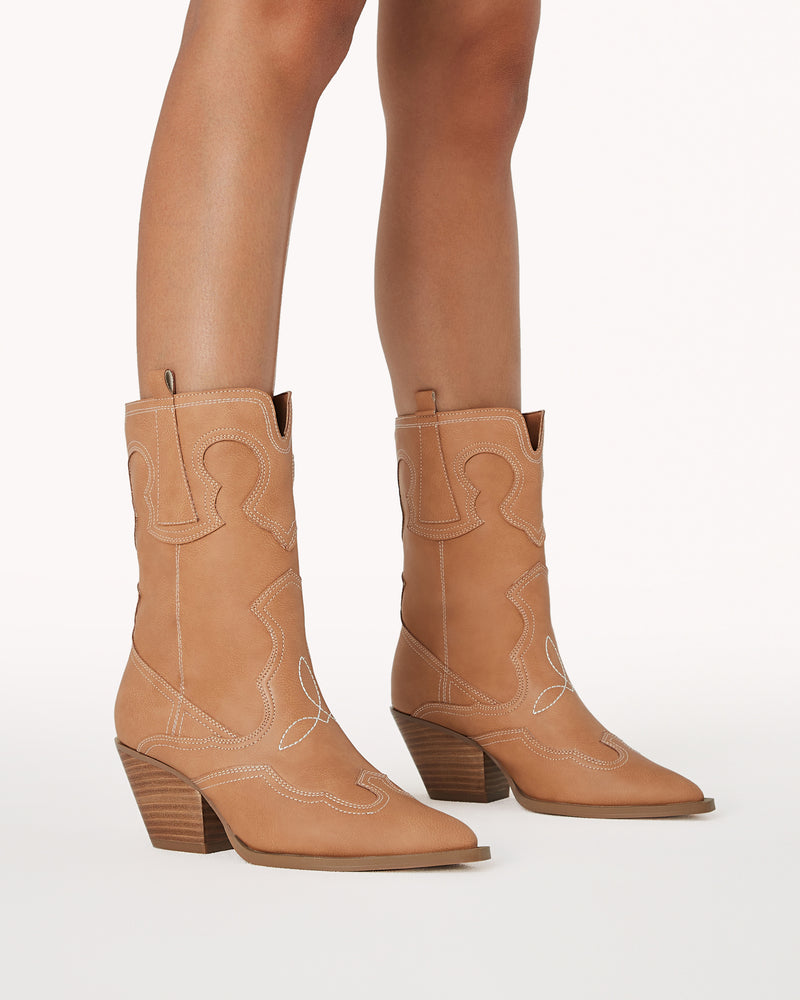 Billini Adriel Cowboy Boots- Casual Camel