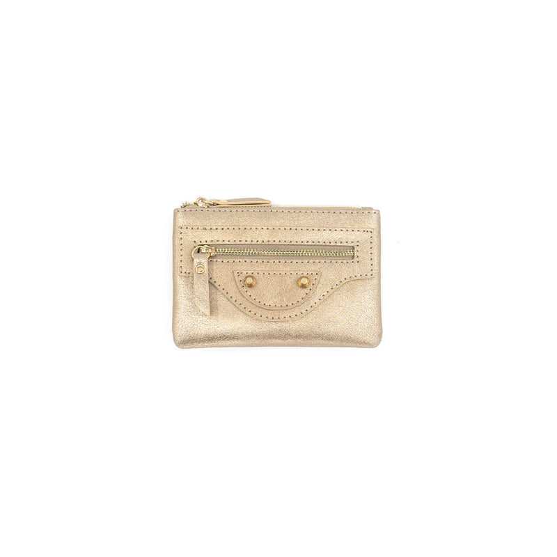 BC Handbags Leather Wallet- Gold