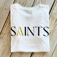 Saints "A" Football Tee- White