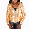 Buddy Love Addison Puffer Jacket- Gold