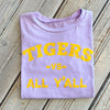 Tigers VS All Y’all Crop Tee- Light Purple