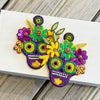 Mardi Gras Skull Earrings