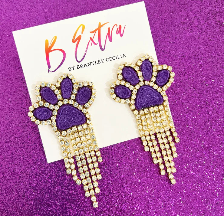 B Extra Tiger Paw Earrings