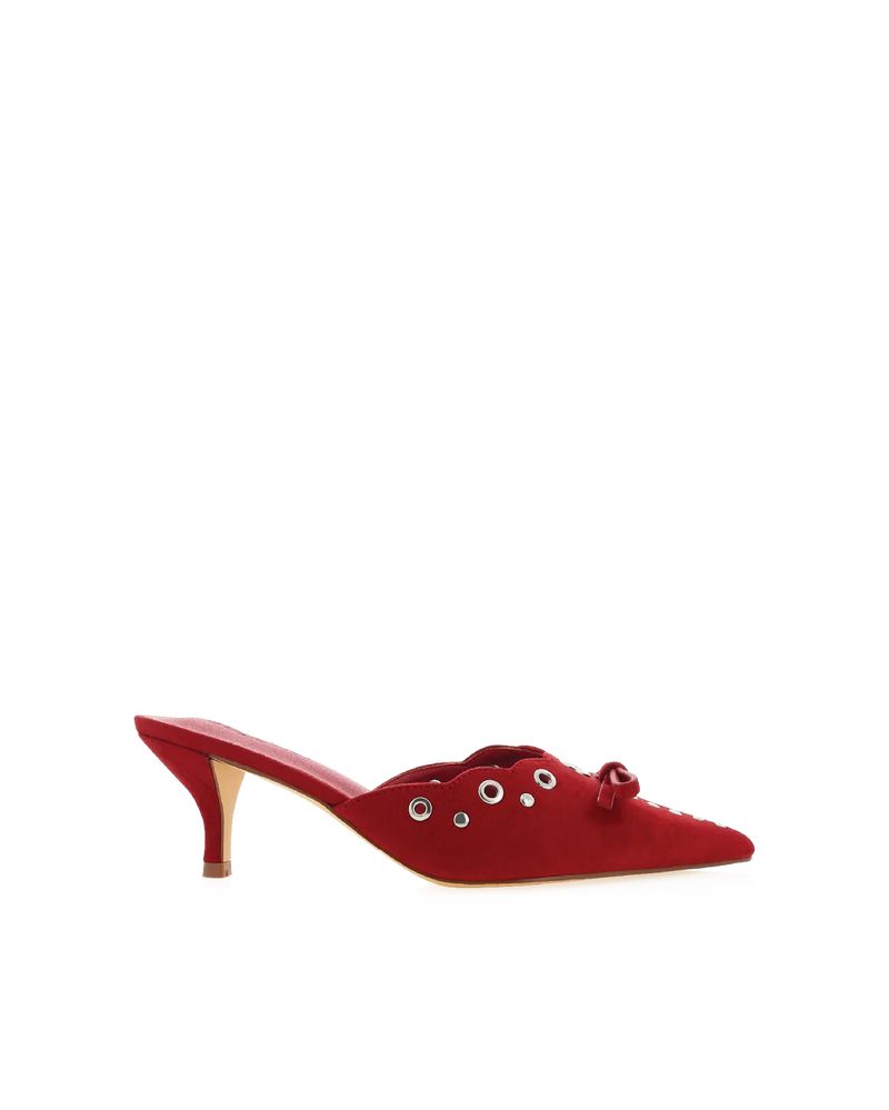 Billini Elio Kitten Heel- Strawberry Suede