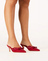 Billini Elio Kitten Heel- Strawberry Suede