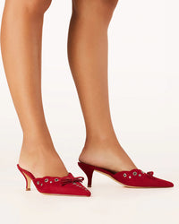 Billini Elio Kitten Heel- Strawberry Suede