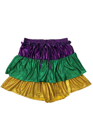 Nolaverse MG Metallic Skort- Purple/Green/Yellow