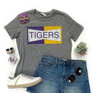 Tigers Two Tone Tee- Grey