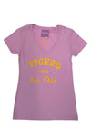 Tigers Vs All Yall V-Neck Tee- Lavender