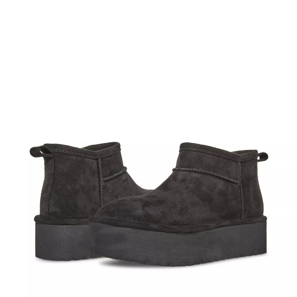 Madden Girl Embrace Suede Platform Boot- Black
