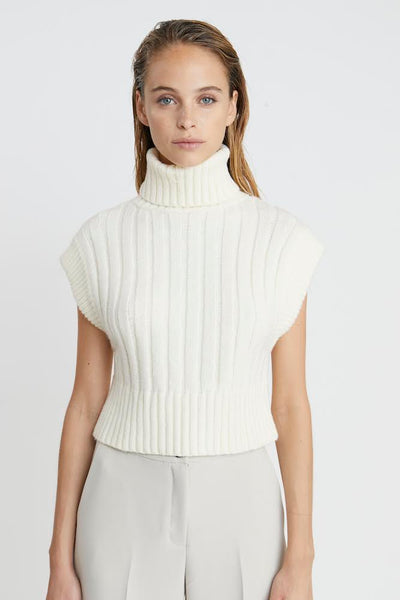Focus Sweater Vest- Off White