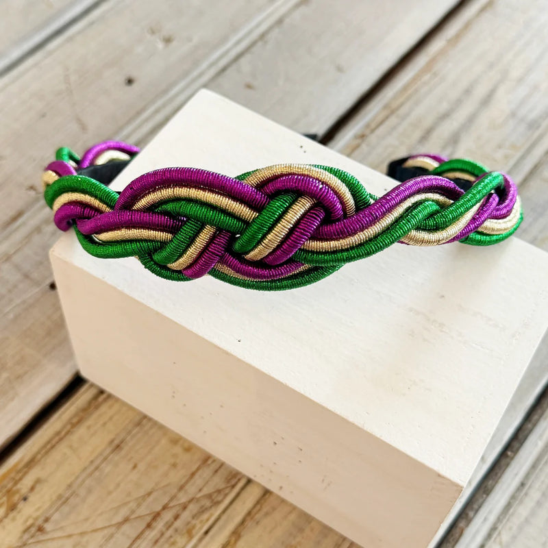 Braided Cord Mardi Gras Headband