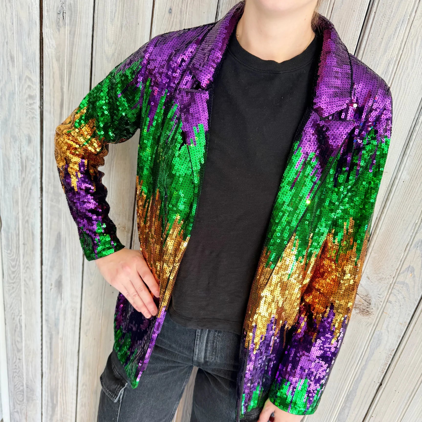 Sparkly Sequin Glitter Metallic Rainbow Bomber Jacket By Niamh Designs |  notonthehighstreet.com
