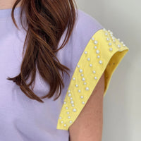 Nolaverse Pastel Mardi Pearl Flutter Sleeve- Purple