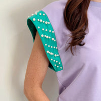 Nolaverse Pastel Mardi Pearl Flutter Sleeve- Purple