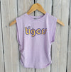 Mono Tigers Ruched Tank- Lavender