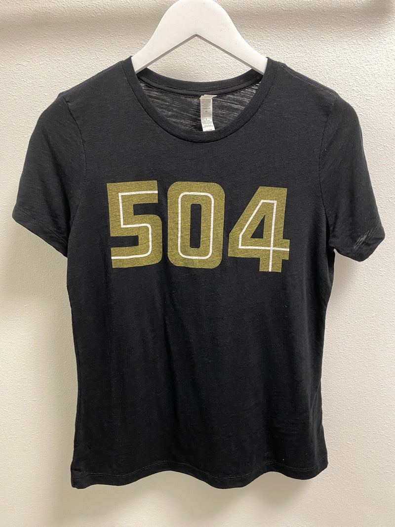 504 Burnout Tee- Black and Gold