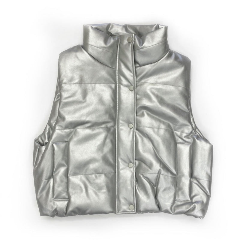 Damaris Puffer Gilet- Silver