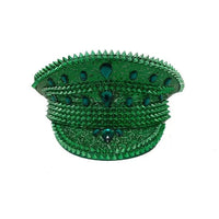 Rhinestone Conductor Hat- Green