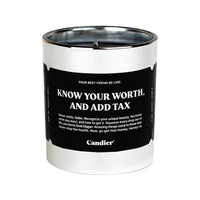 Candier Candle- Know Your Worth Add Tax