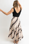 Tilly Tier Maxi Skirt- Taupe Brown