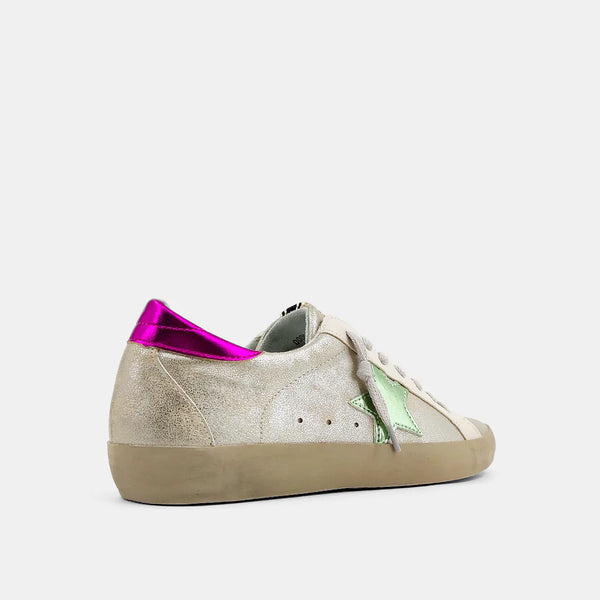 ShuShop Paula Sneakers- Silver Distressed
