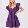 Millie Bow Back Dress- Purple