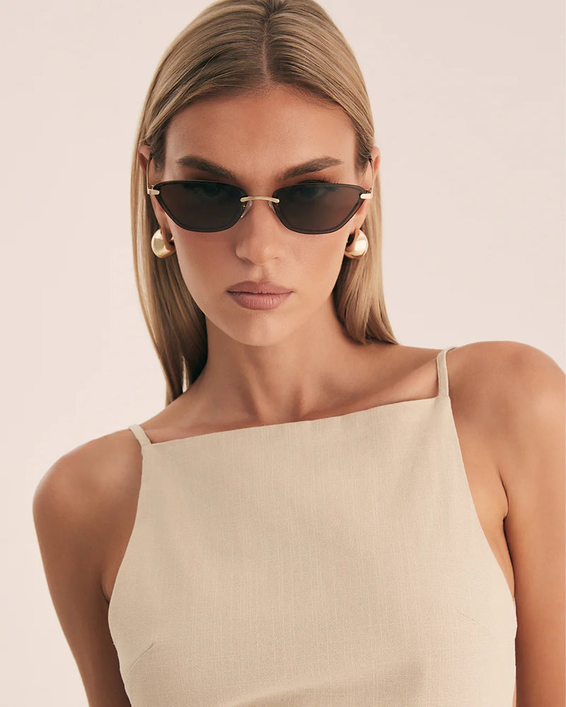 Banbé The Chandra Sunglasses- Light Gold/Chocolate