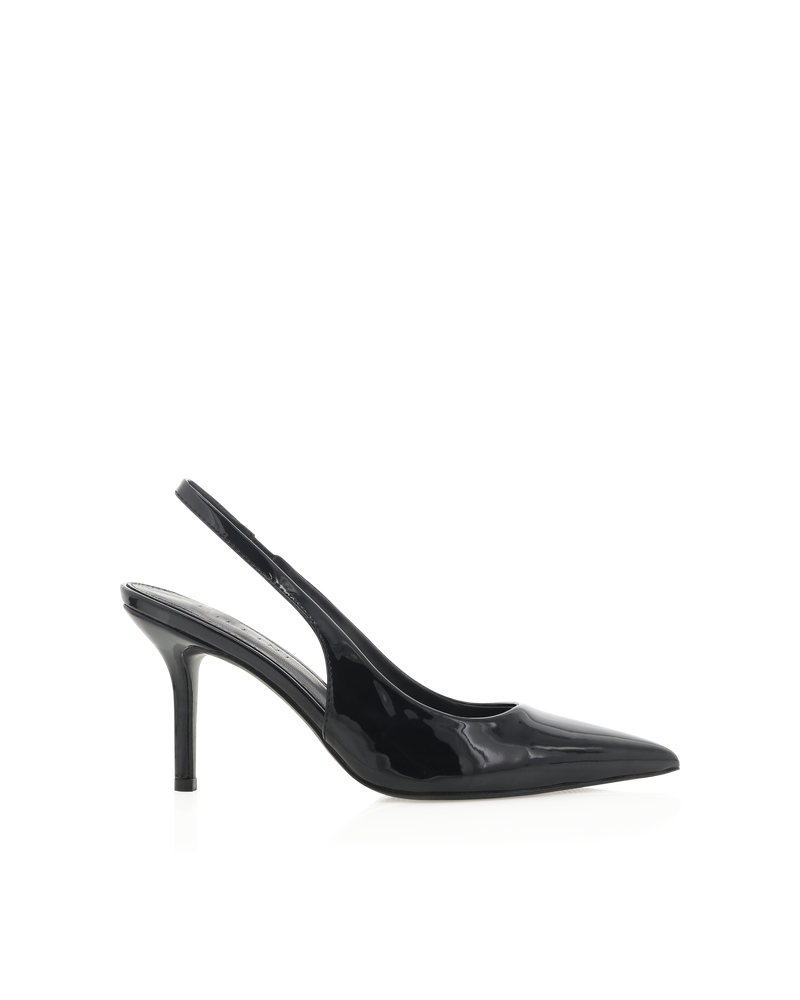 Billini Blondie Slingback Heel- Black Patent