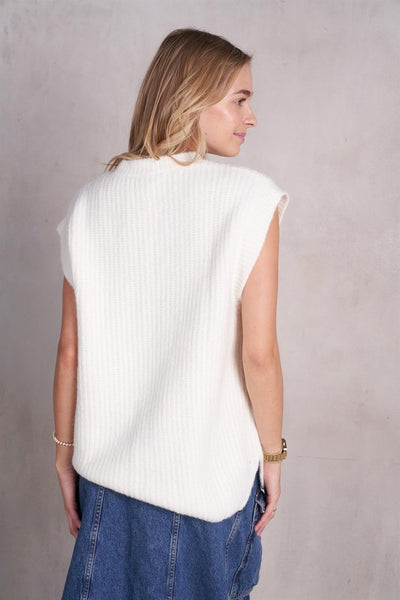 Shelby Loose Pullover Sweater- Cream