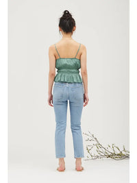 Grade & Gather Pleated Tank- Lagoon