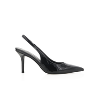 Billini Blondie Slingback Heel- Black Patent