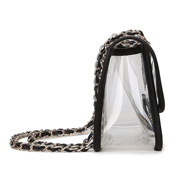 Crossbody Stadium Bag- Black/Gold