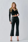 Hidden Happi Cropped Flare- Black