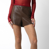 Susan PU Shorts- Coffee Bean