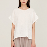 Livi Scrunch Top- Off White