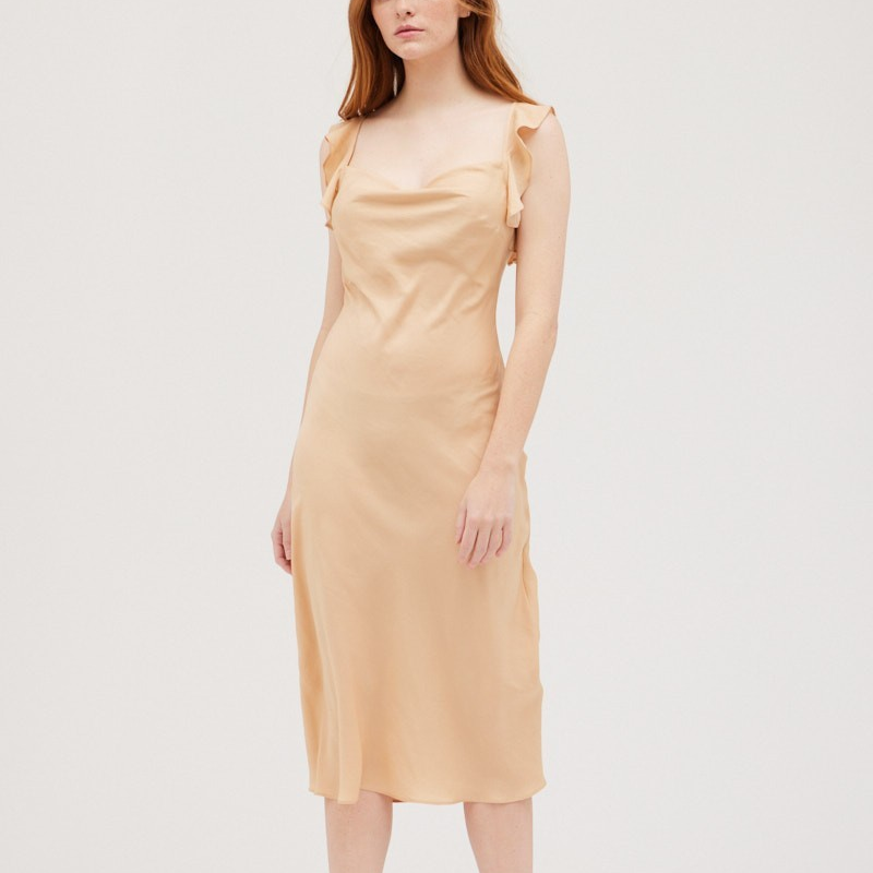 Grade & Gather Slip Dress- Apricot