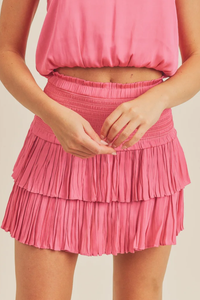 Reset By Jane Silky Amore Skirt- Hot Pink