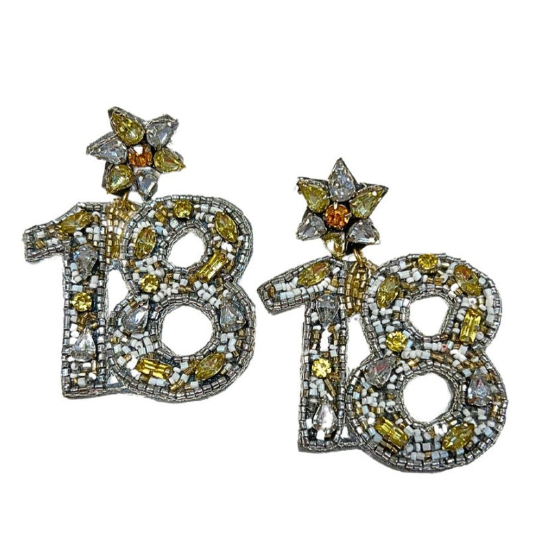 JT 18th Birthday Earrings