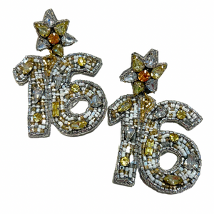 JT 16th Birthday Earrings