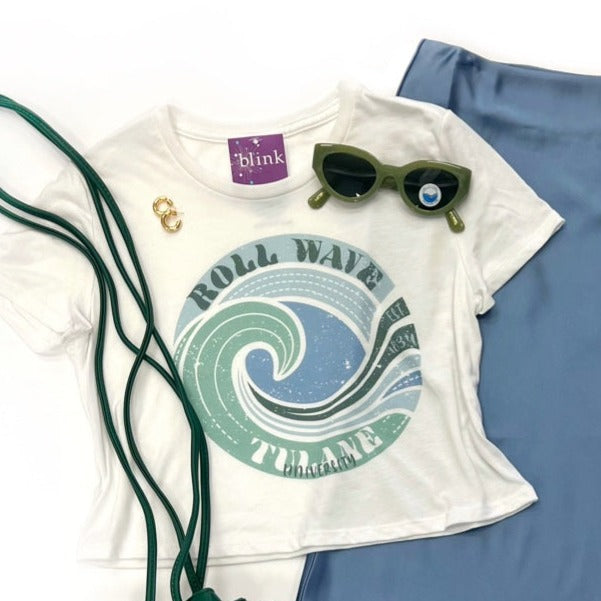 Roll Wave Tulane Crop Top
