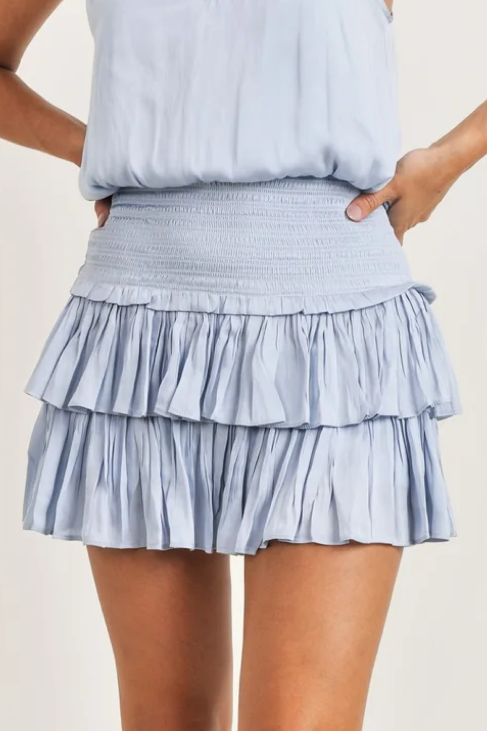 Reset By Jane Silky Amore Skirt- Light Blue