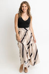 Tilly Tier Maxi Skirt- Taupe Brown