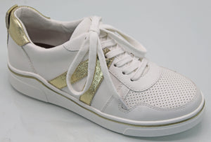 MIA Alta Sneaker- White/Gold